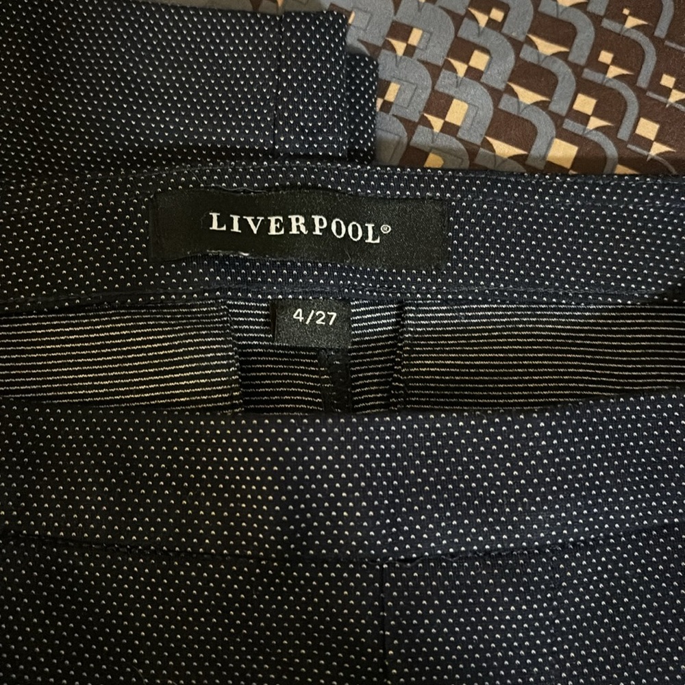 Liverpool black and white crop dress pants sz 4/27